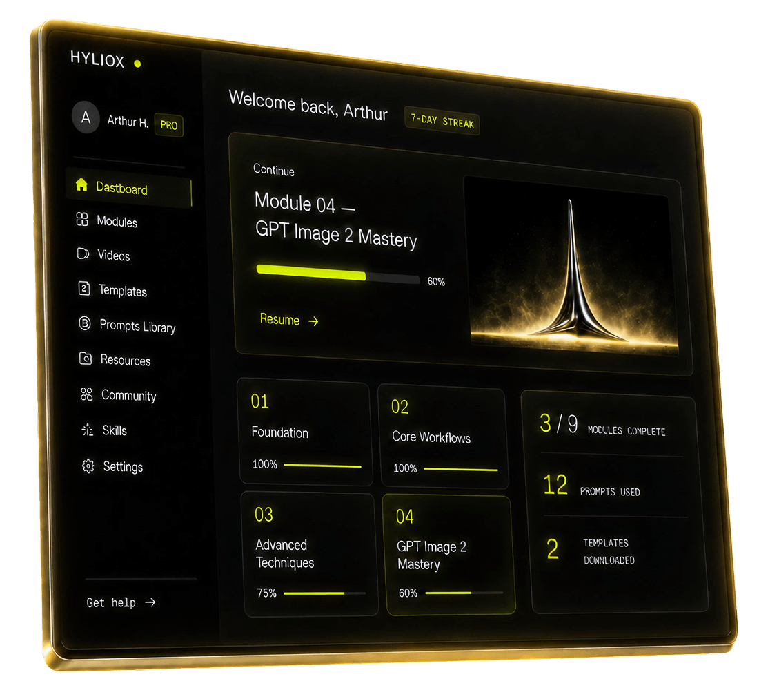 Hyliox dashboard shown on a tablet